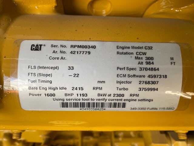 New Surplus Caterpillar C32 1600HP Diesel  Marine Engine Item-18466 5