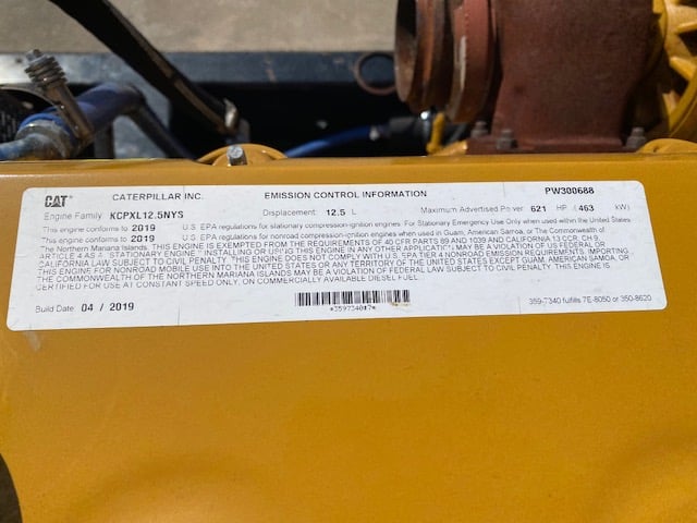 New Surplus Caterpillar C13 400KW  Generator Set Item-18748 9