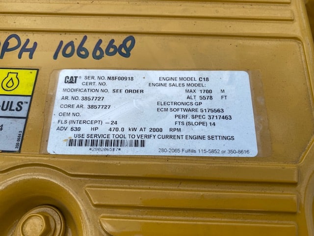 New Surplus Caterpillar C18 630HP Diesel  Engine Item-18462 7