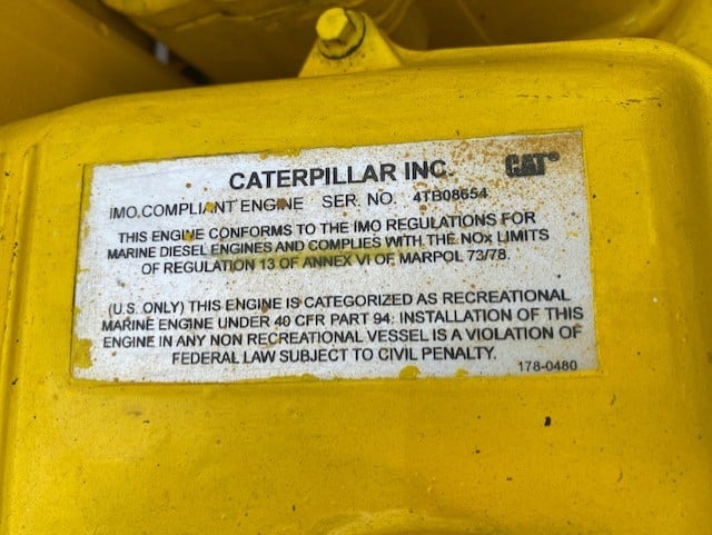 Good Used Caterpillar 3406C DITA 535HP Diesel  Marine Engine Item-18492 9