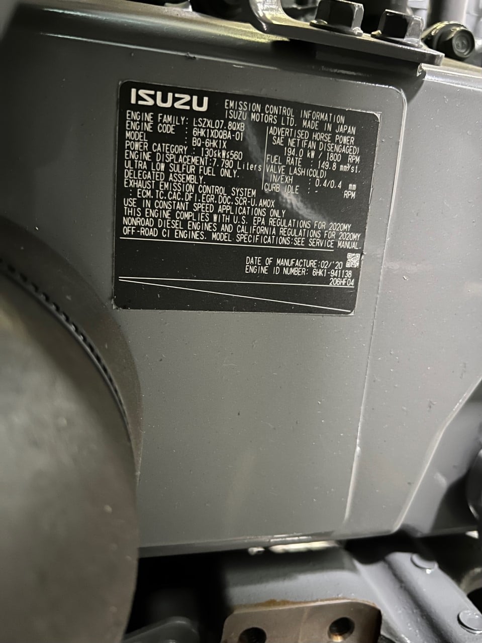 New Isuzu 6HK1 144KW  Generator Set Item-18361 17