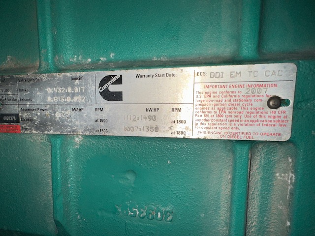 Good Used Cummins QST30-G5 1000KW  Generator Set Item-18847 11