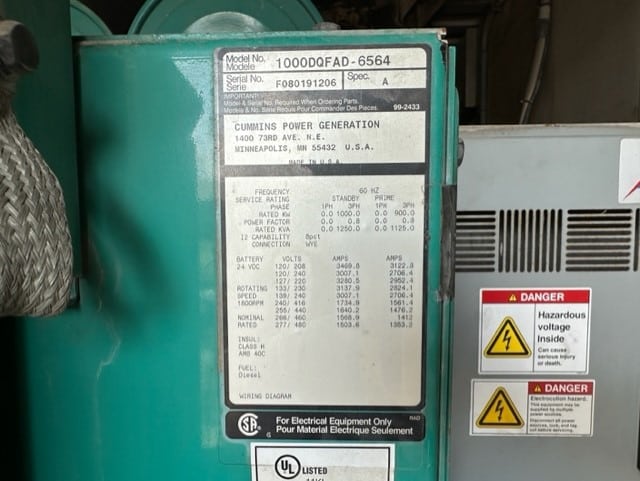Good Used Cummins QST30-G5 1000KW  Generator Set Item-18871 11