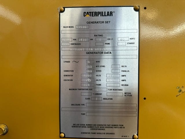 Good Used Caterpillar 1410KW  Generator End Item-18963 7