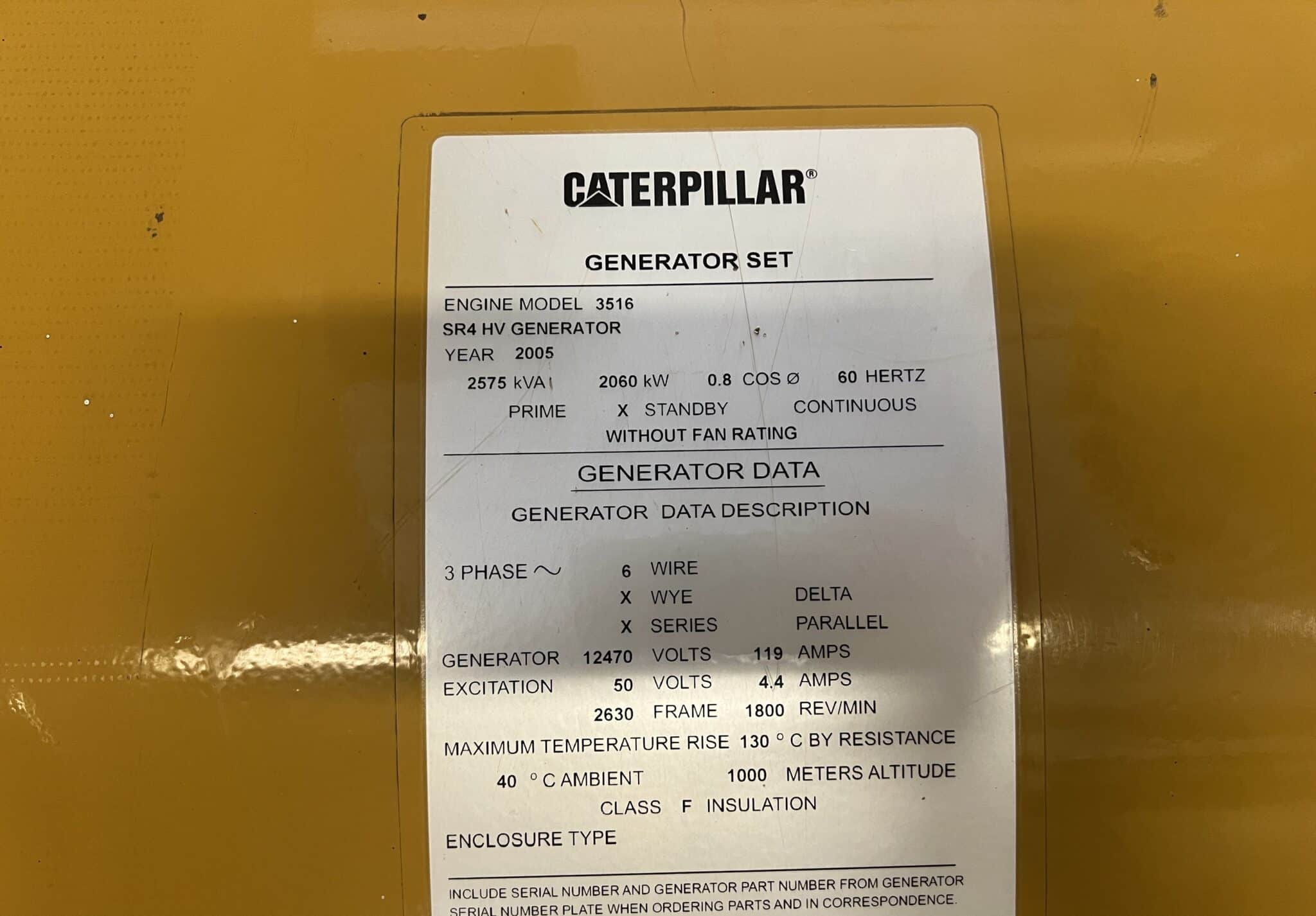 Low Hour Caterpillar 3516B 2000KW  Generator Set Item-19053 7