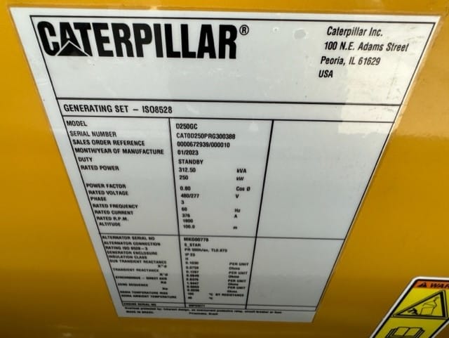 New Caterpillar C9 250KW  Generator Set Item-19015 11
