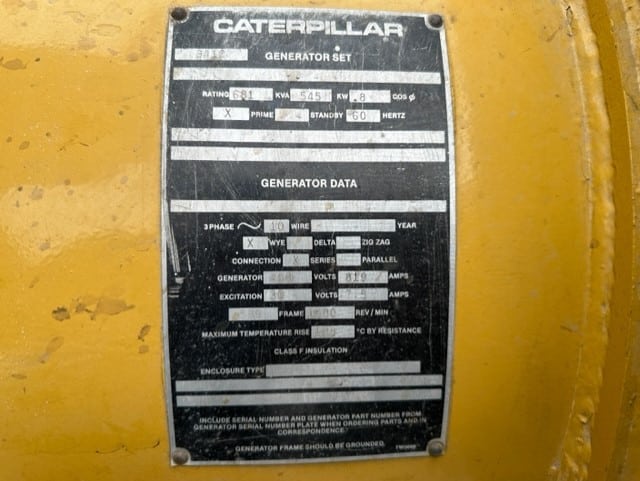 Good Used Caterpillar 3412 545KW  Generator Set Item-19079 9