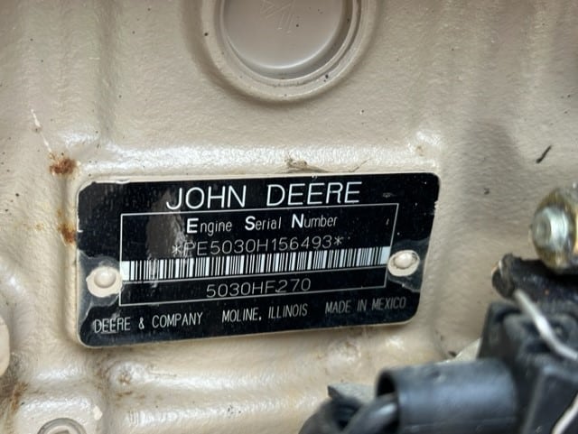 Low Hour John Deere 5030HF270 60KW  Generator Set Item-19112 10