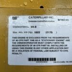 New Surplus Caterpillar G3516C 1555KW  Generator Set Item-19166 12
