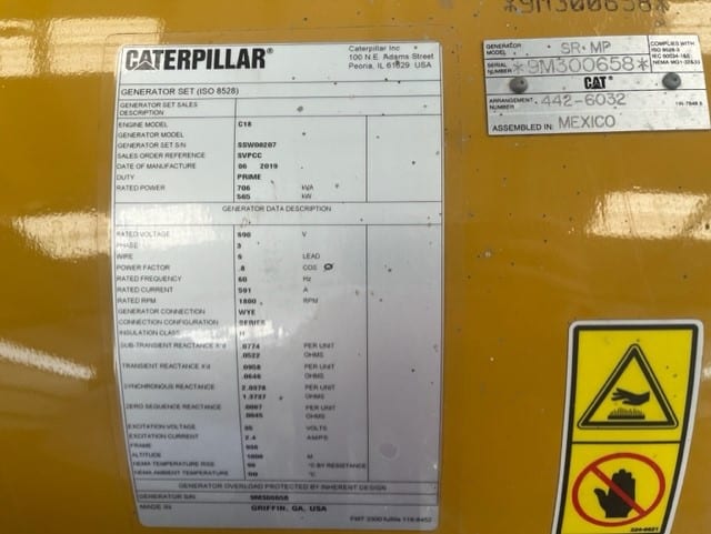 New Caterpillar 565KW  Generator End Item-19317 5