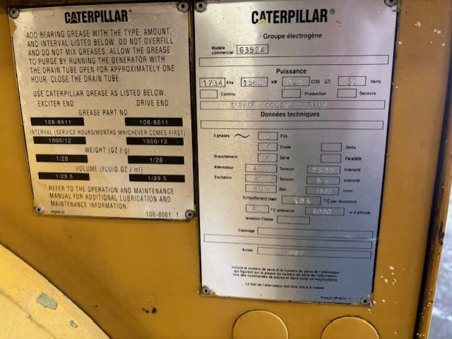 Good Used Caterpillar 2000KW  Generator End Item-19467 4