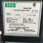 Like New ASCO Series 300 600 Amp  Transfer Switch Item-18473 3