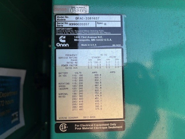 Good Used Cummins LTA-10G1 250KW  Generator Set Item-19368 4