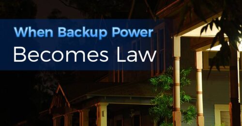 When Backup Power Becomes Law